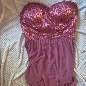 Pink High- Low Dress